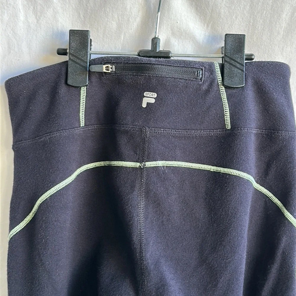 Fila Sport black and green capris exercise leggings, size S - Picture 5 of 8